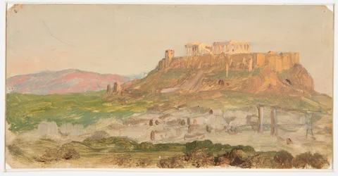 Blick auf die Akropolis, Sonnenaufgang