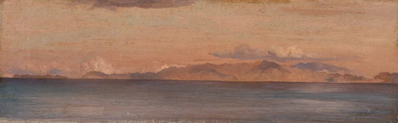 Entfernter Blick auf Berge im Ägäischen Meer, 1867