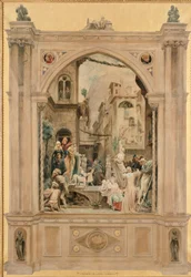 Vorbereitung für ein Fest, Florenz, 1851