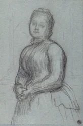 Studie für das Porträt von Hannah, Gräfin von Rosebery, ca. 1880 (Kreide auf Papier)