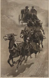 Eine Armeepostambulanz, aus Harpers Weekly, 1890