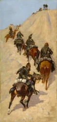 Pfadfinder klettern auf einen Berg, 1891