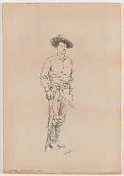 Skizze eines Texas Rangers für 