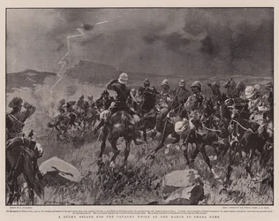 Eine glückliche Flucht für die Kavallerie auf dem Marsch nach Thaba Nchu