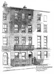 Benjamin Franklins Haus, 36 Craven Street, London, 1912