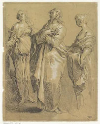 Drei stehende Figuren