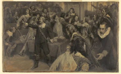 Szene im Parlament, 2. März 1629
