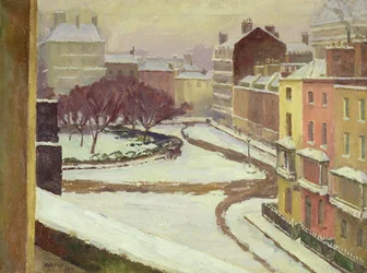 Schnee am Hanover Square, London