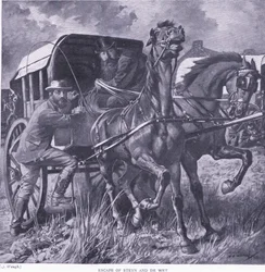 Flucht von Steyn und De Wit, Illustration aus After Pretoria: The Guerilla War, 1902