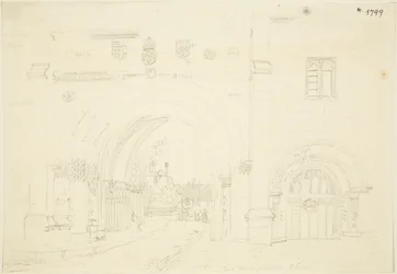 Abteitor der Kathedrale von Bristol, Blick nach Süden