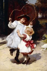 Seilspringen, ca. 1896