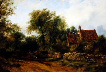 Landschaft mit Figuren, um 1840
