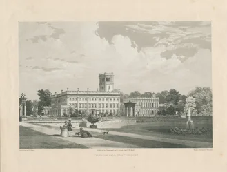Trentham Hall: Lithotint-Gravur, undatiert [ca. 1846]