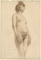 Nackte Frau stehend, 1885
