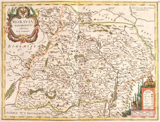 Karte von Mähren (Tschechische Republik)
