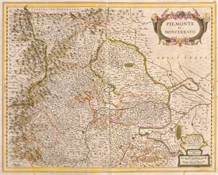 Karte von Piemont (Italien)