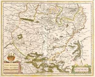 Karte von Thüringen (Deutschland)