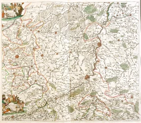 Karte des Bistums Lüttich (Belgien)
