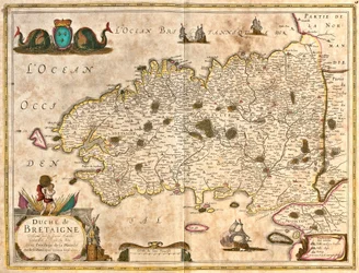 Karte des Herzogtums Bretagne (Frankreich)