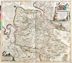 Karte des Herzogtums Bremen und Verden (Deutschland)