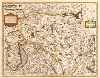 Karte der Franche-Comté (Frankreich)
