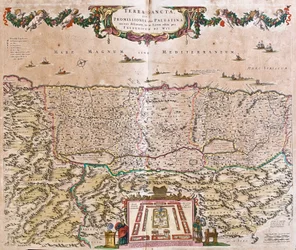 Karte des Heiligen Landes (Israel, Palästina)