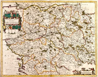 Karte der Generalregierung des Orléanais (Frankreich)