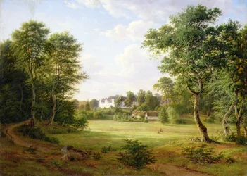 Dänische Landschaft mit einem kleinen Schloss