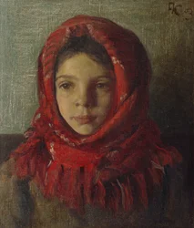 Mädchen mit Kopftuch