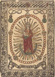 Die Madonna und das Kind im Rosenkranz