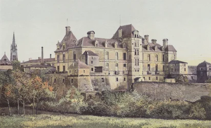 Cadillac, Schloss Epernon, Gesamtansicht Nordwesten