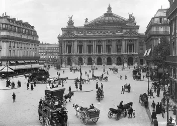Gesamtansicht der Pariser Oper, spätes 19. Jahrhundert