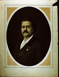 Imp. Lemercier & Co. Porträt eines Mannes (Sepia-Foto)
