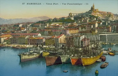 Marseille: Vieux Port, Panoramablick