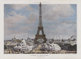 Panorama des Champ de Mars während der Weltausstellung 1900, Paris