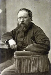 Pierre Joseph Proudhon (1809 - 1865). Französischer sozialistischer Theoretiker, Vorläufer des Anarchismus.