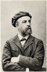 Porträt von Odilon Redon (1840-1916), französischer Maler. Fotografie