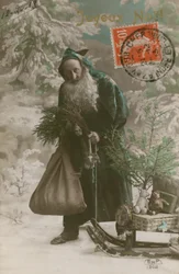Weihnachtsmann (handkoloriertes Foto)
