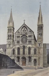 Reims, Kirche Saint-Remi, Fassade W