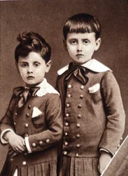 Robert und Marcel Proust als Kinder im Jahr 1877