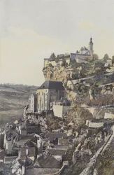 Rocamadour, Der Felsen und die Stadt, Blick N