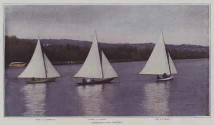 Flussaufwärts segeln mit Rückenwind