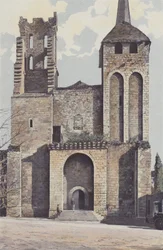 Saint-Avit-Sénieur, Kirche, Fassade W