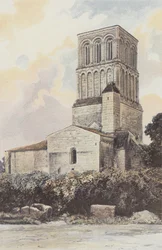 Thezac, Kirche, Gesamtansicht Südwesten