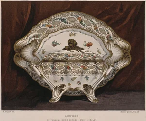 Sèvres-Porzellan-Terrine aus dem 18. Jahrhundert, Illustration aus dem Dictionnaire de l