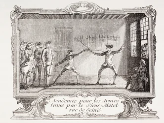 Eine Fechtschule im 18. Jahrhundert Paris, 1875