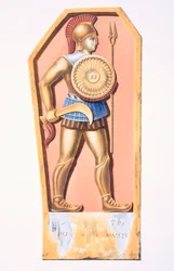 Ein lykaonischer Soldat, Kopie eines Grabsteins aus einer Kolonie in Konya, Türkei, aus Description de l