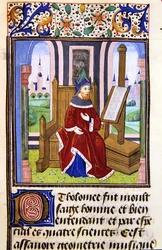 Ein Philosoph, möglicherweise Pilofounce, aus Histoire des Philosophes, spätes 15. Jahrhundert