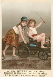 A la Botte Blanche Französische Schuhwerbung (Chromolitho)