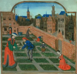 Ein ummauerter Stadtgarten, aus 